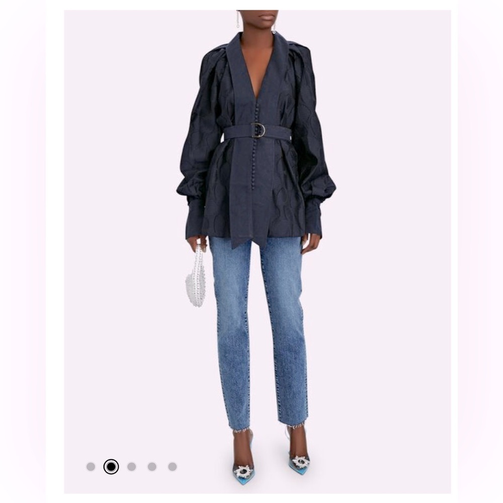 Acler Ramsay Belted Fil Coupé Blouse